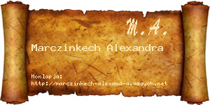 Marczinkech Alexandra névjegykártya